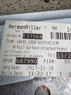 Herman Miller 72" x 30" Desk with Attached Locking Storage