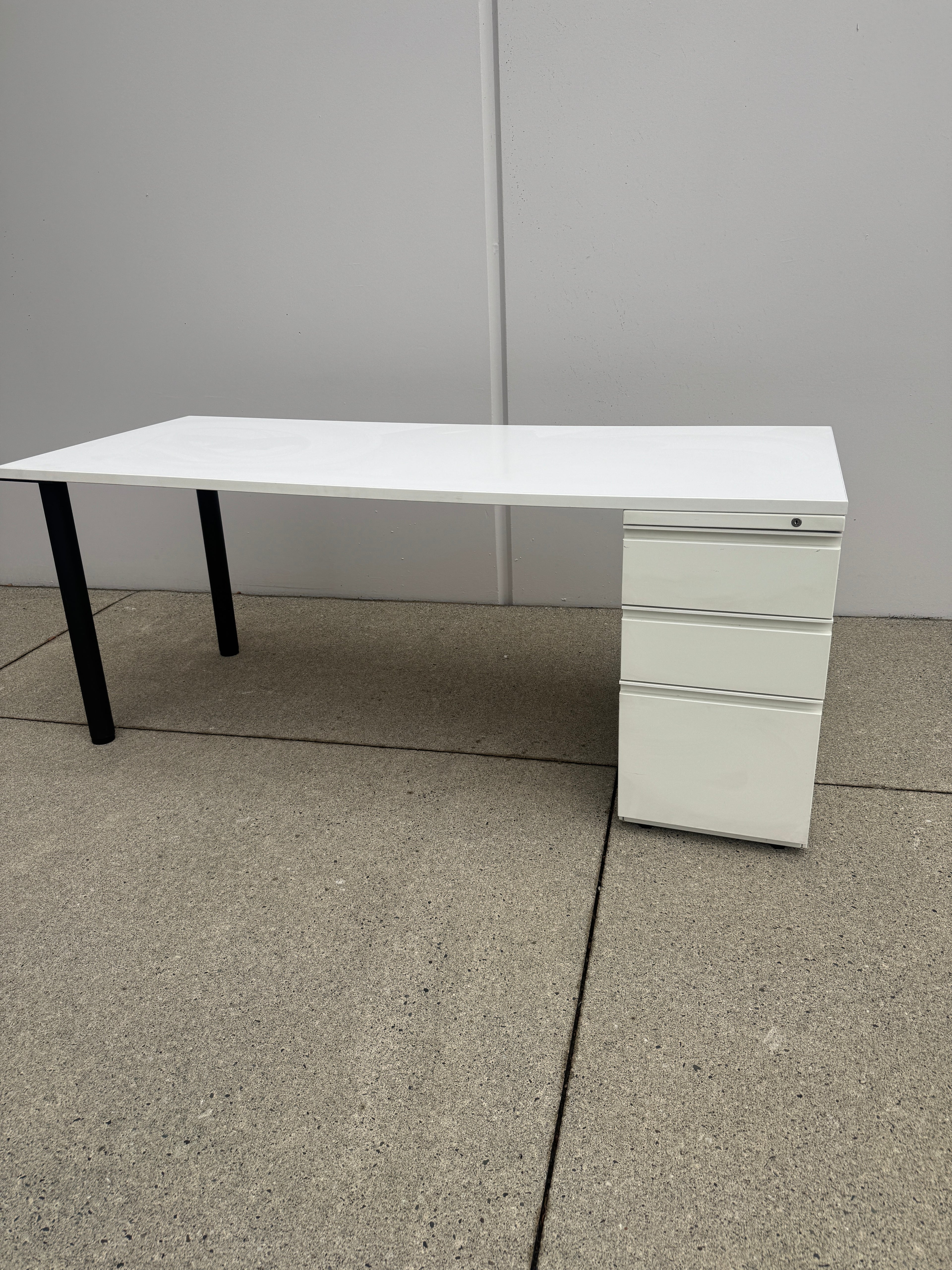 Herman Miller 72" x 30" Desk with Attached Locking Storage