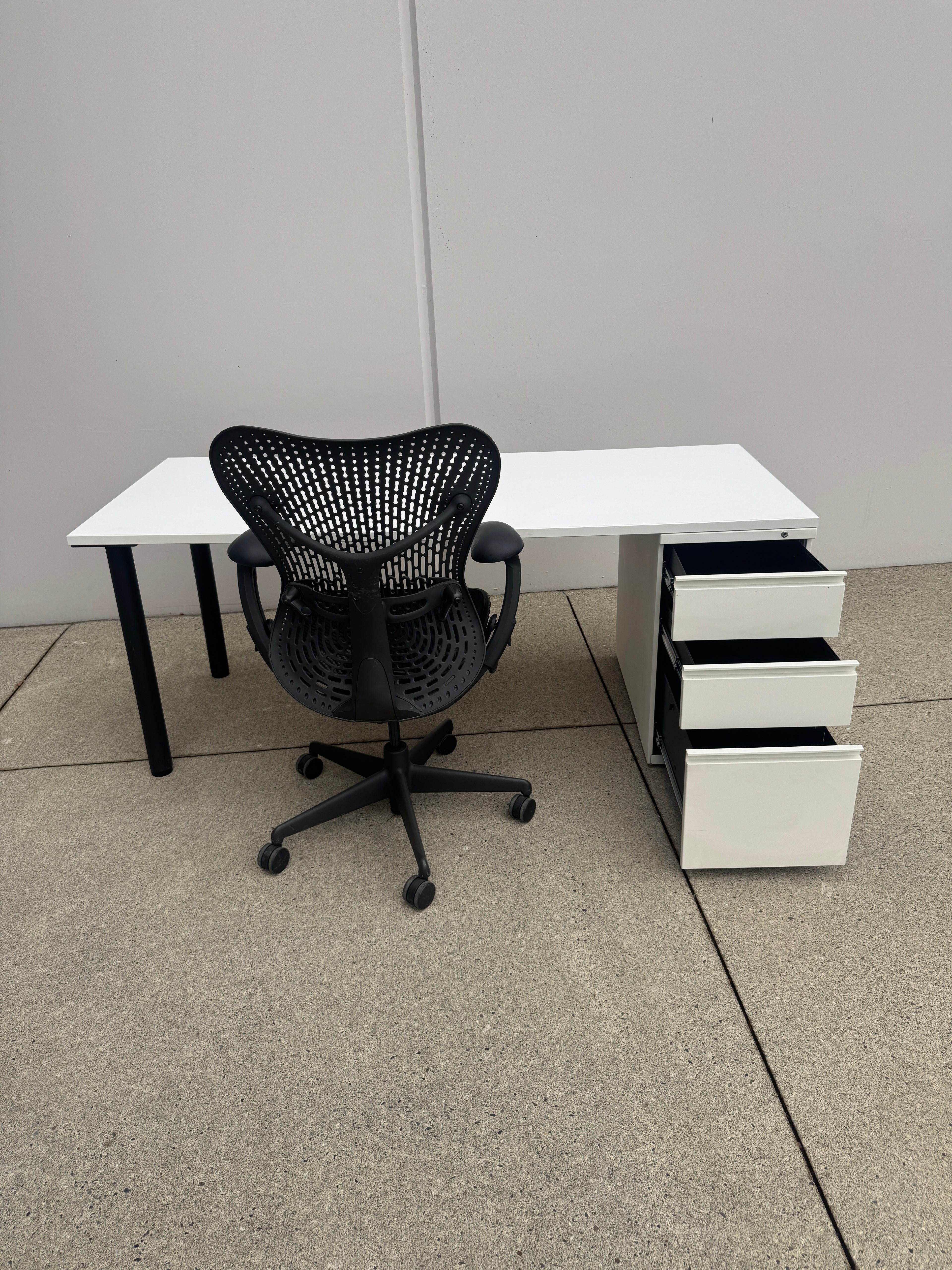 Herman Miller 72" x 30" Desk with Attached Locking Storage