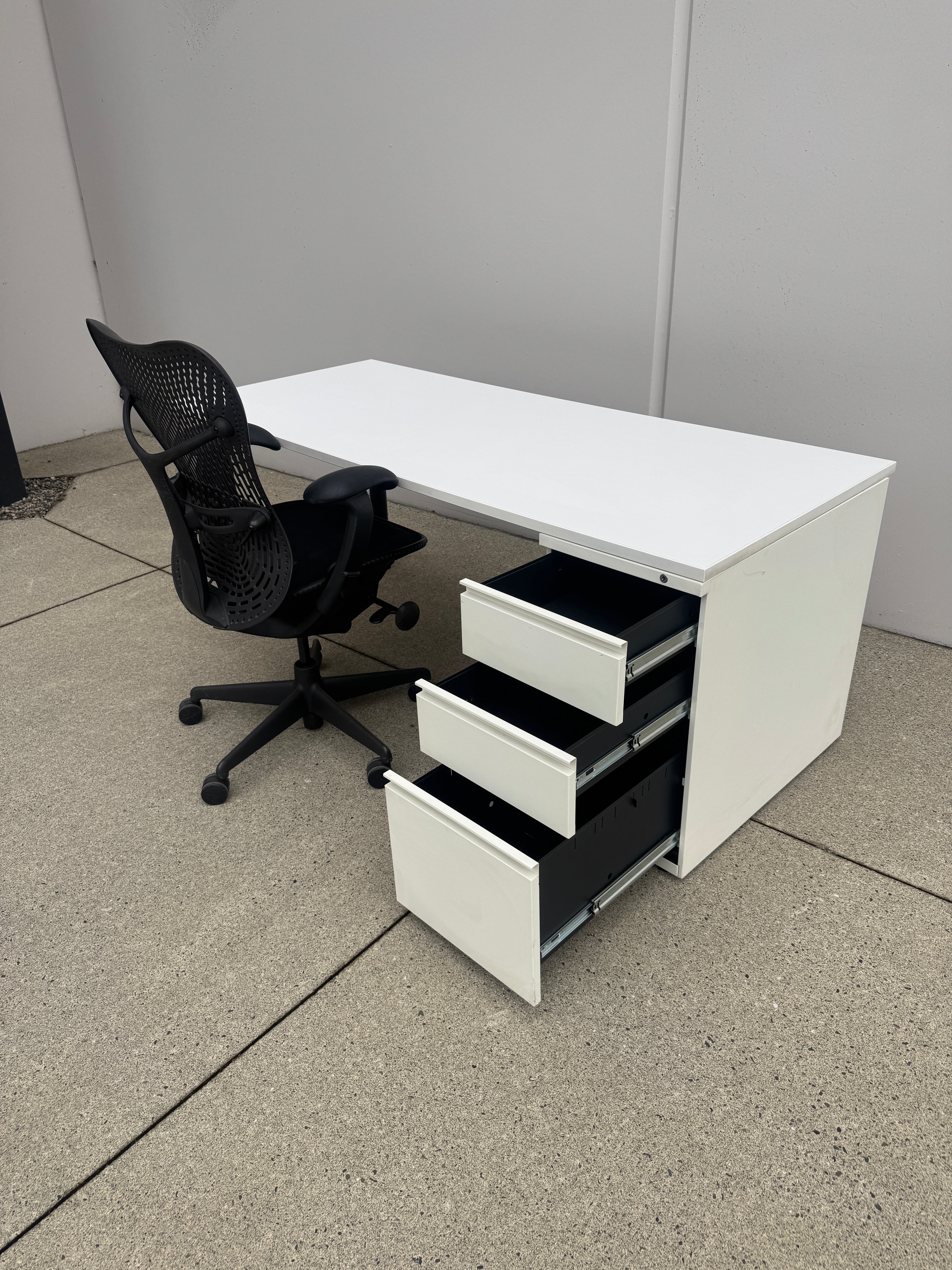 Herman Miller 72" x 30" Desk with Attached Locking Storage