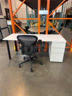Herman Miller 72" x 30" Desk with Attached Locking Storage