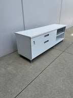 White Steelcase 72" Storage Credenza / TV Stand