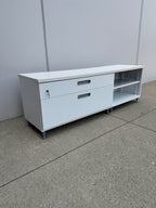 White Steelcase 72" Storage Credenza / TV Stand
