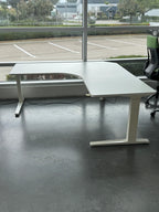 Herman Miller Renew Electric Height Adjustable L-Shaped Desk