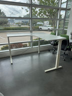 Herman Miller Renew Electric Height Adjustable L-Shaped Desk