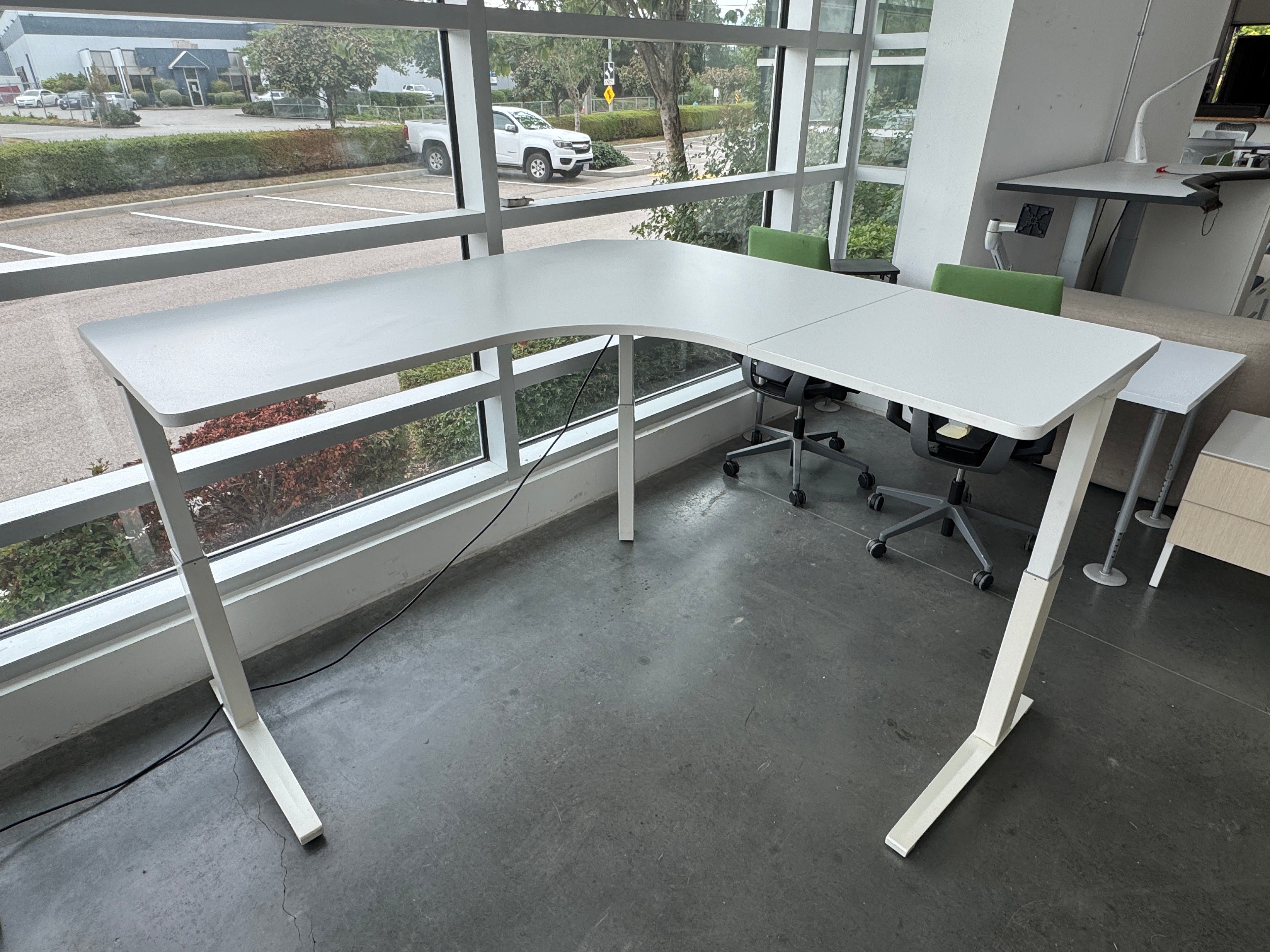 Herman Miller Renew Electric Height Adjustable L-Shaped Desk