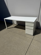 Haworth 72" x 30" Office Desk with Locking Pedestal