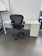 Haworth 72" x 30" Office Desk with Locking Pedestal