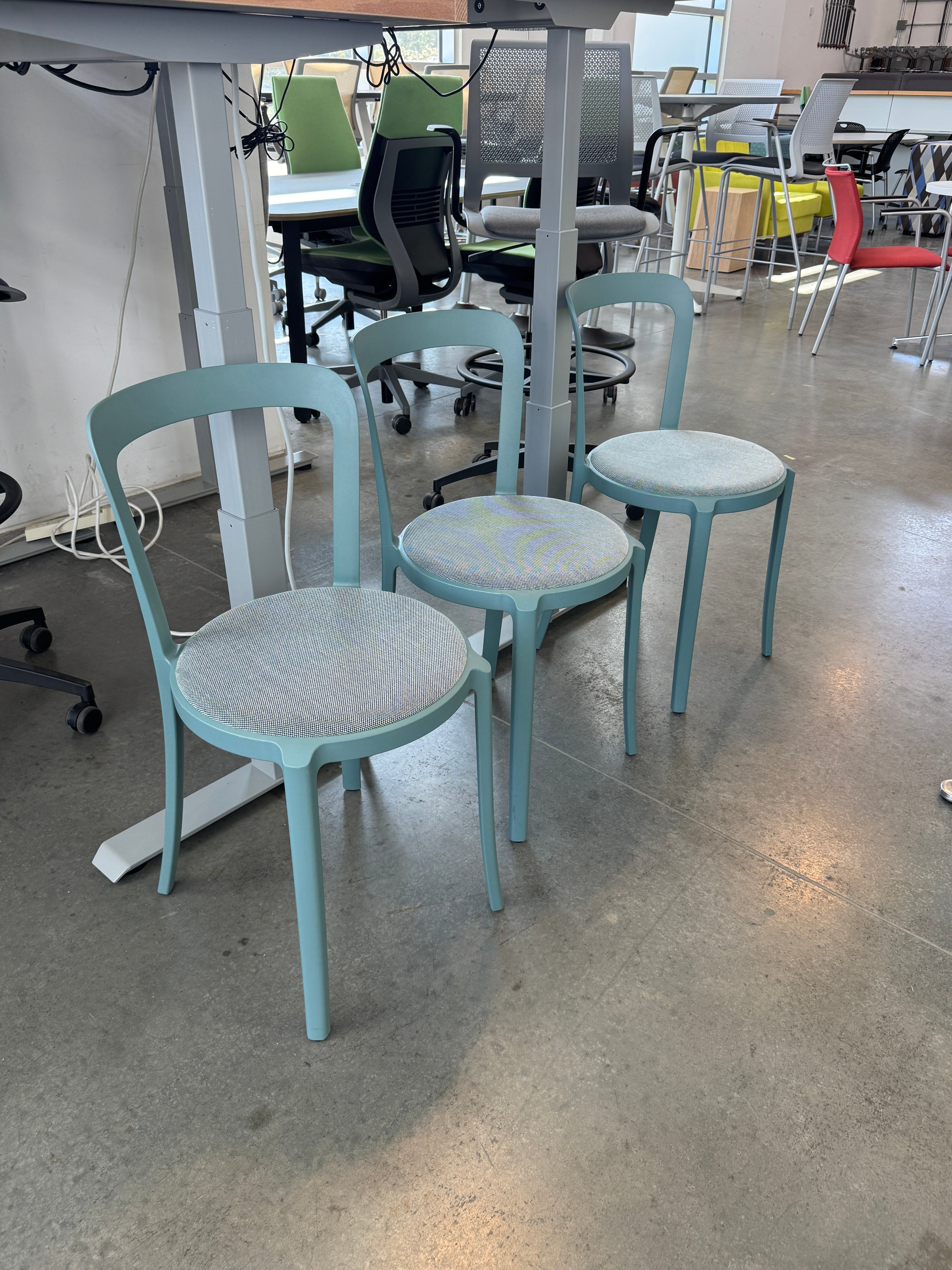 Emeco On & On Designer Stacking Chairs – Upholstered Seat