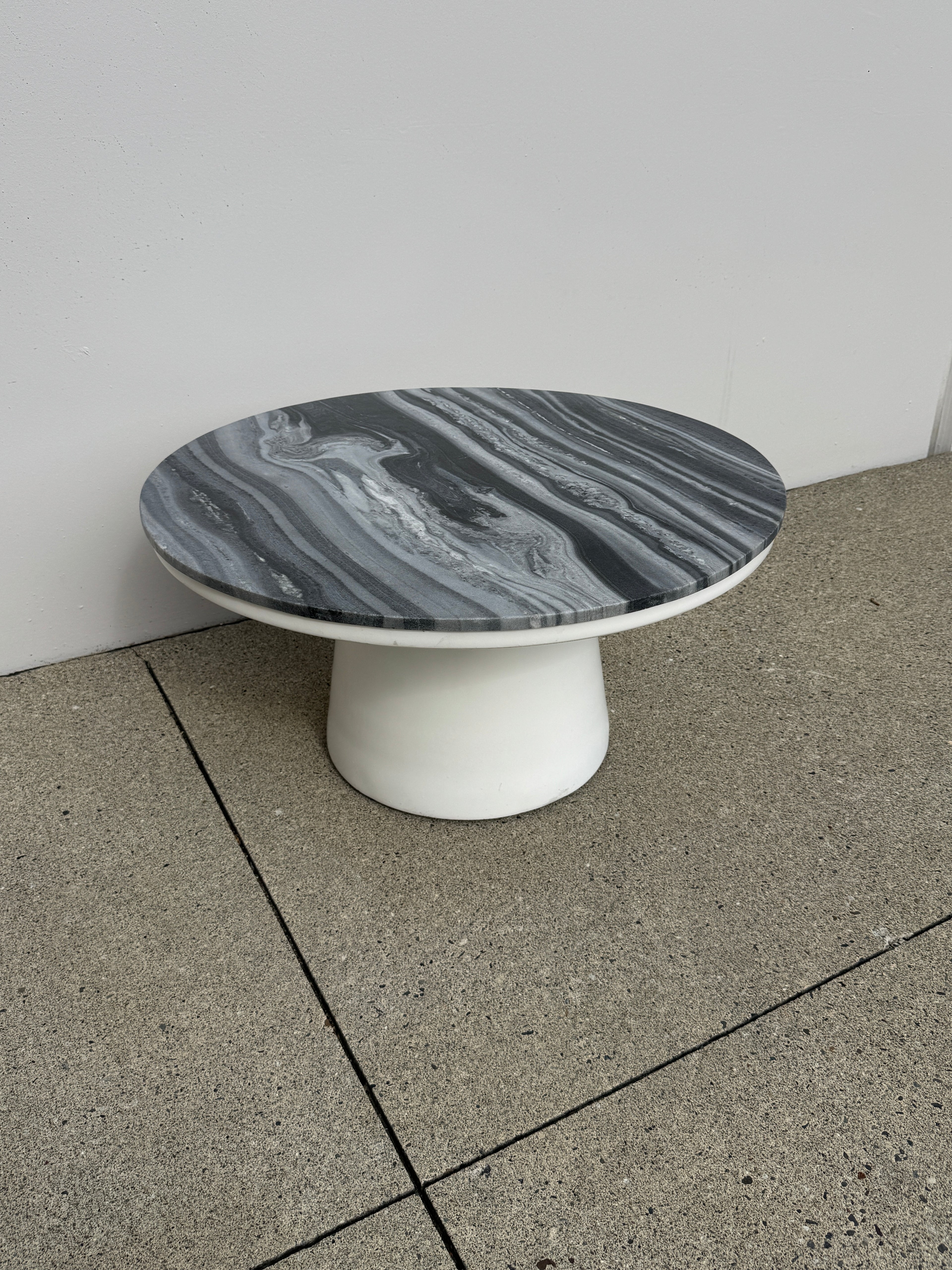 Modern Marble Pedestal Coffee Table