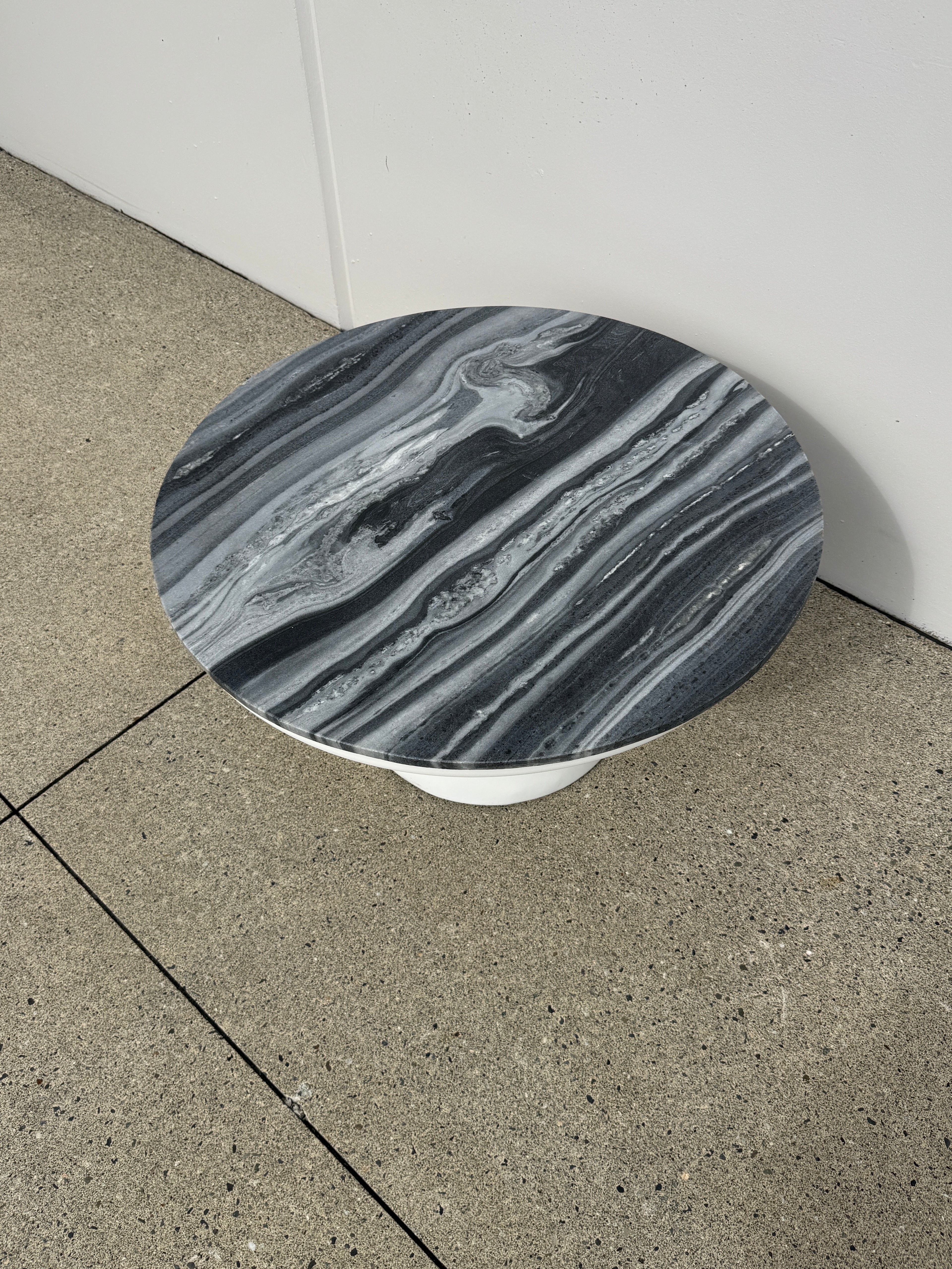 Modern Marble Pedestal Coffee Table