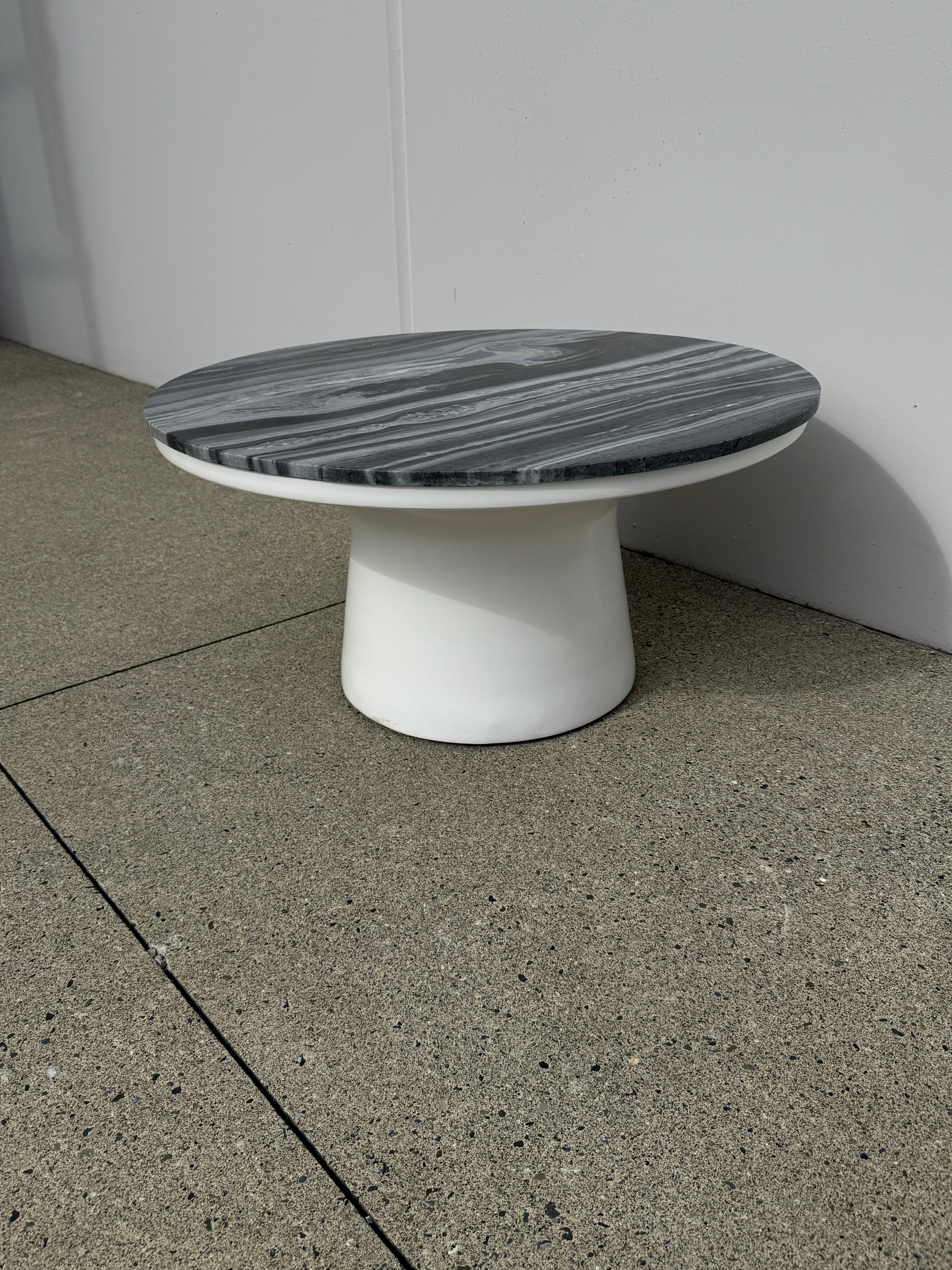 Modern Marble Pedestal Coffee Table