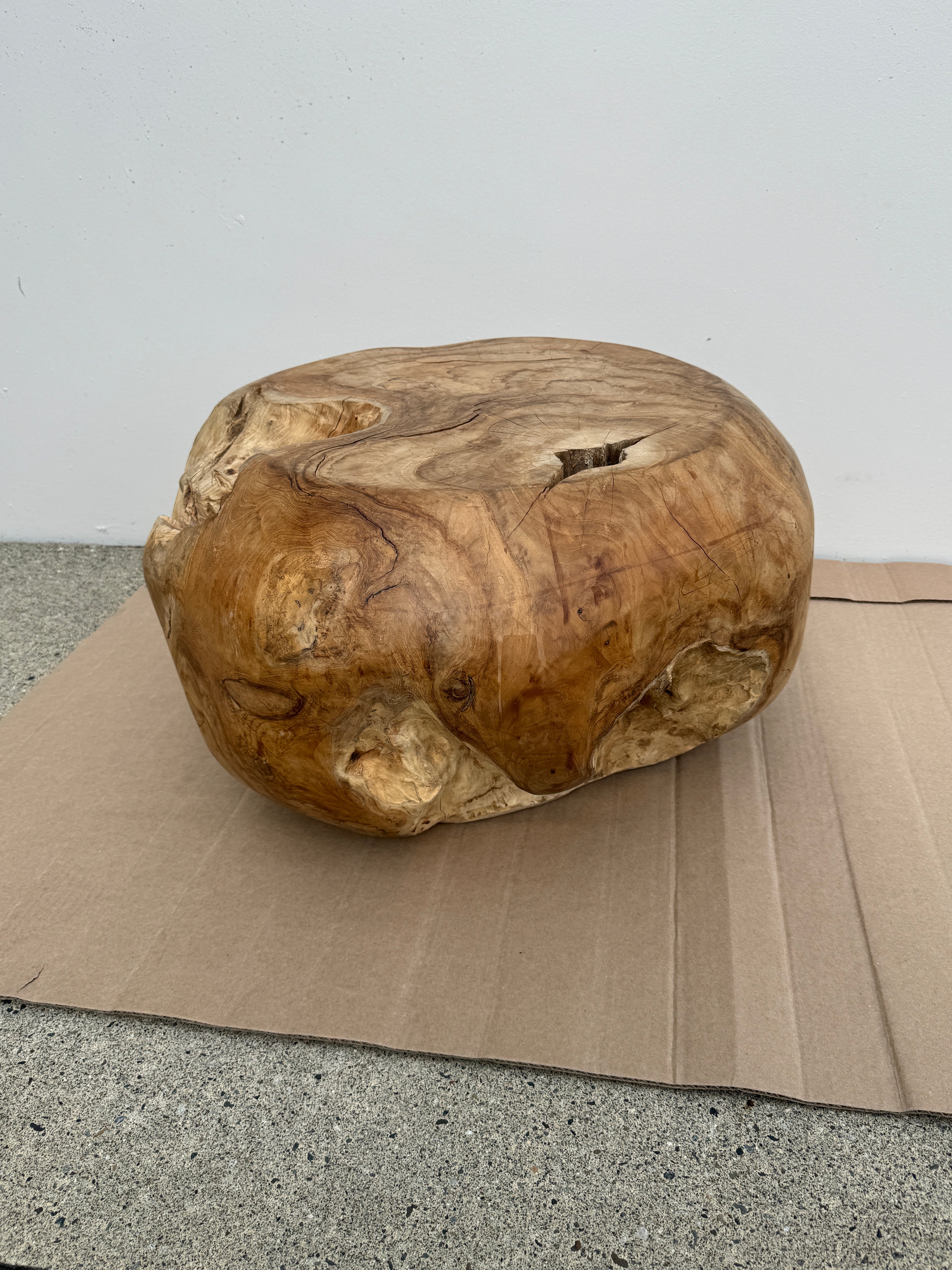 Solid Teak Root Coffee Table / Sculptural Accent Table