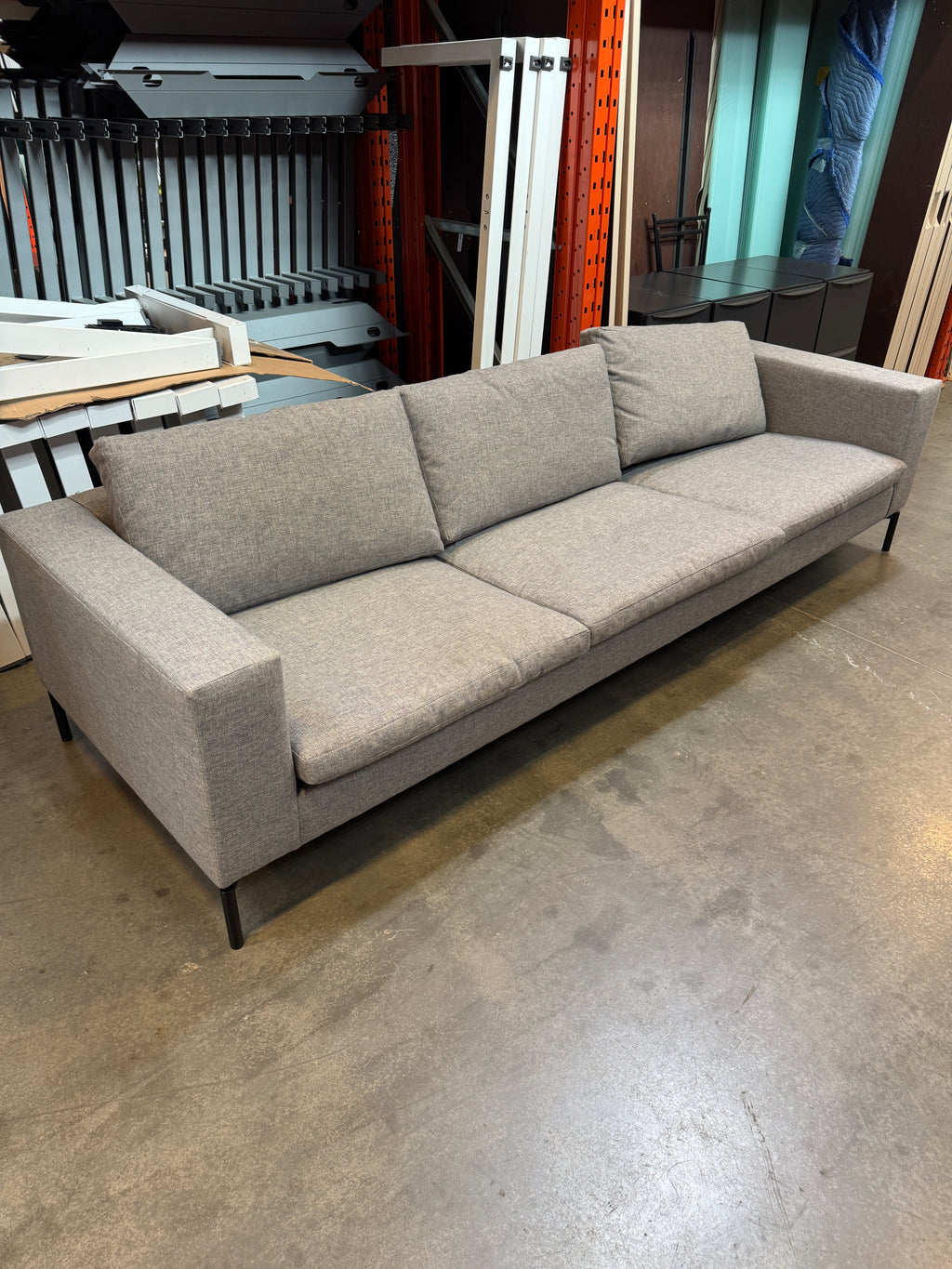 Modern Gray Fabric Sofa