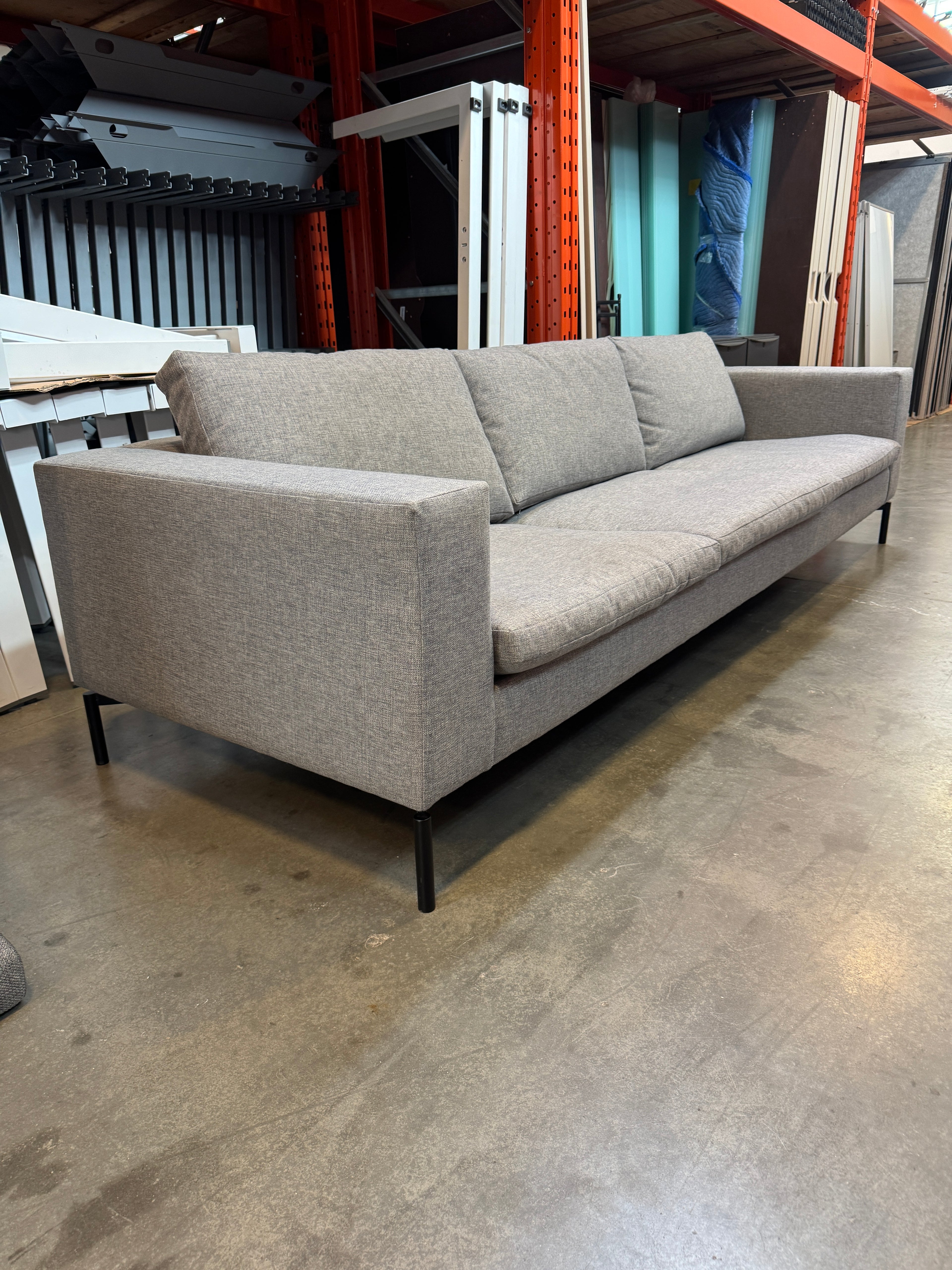 Modern Gray Fabric Sofa