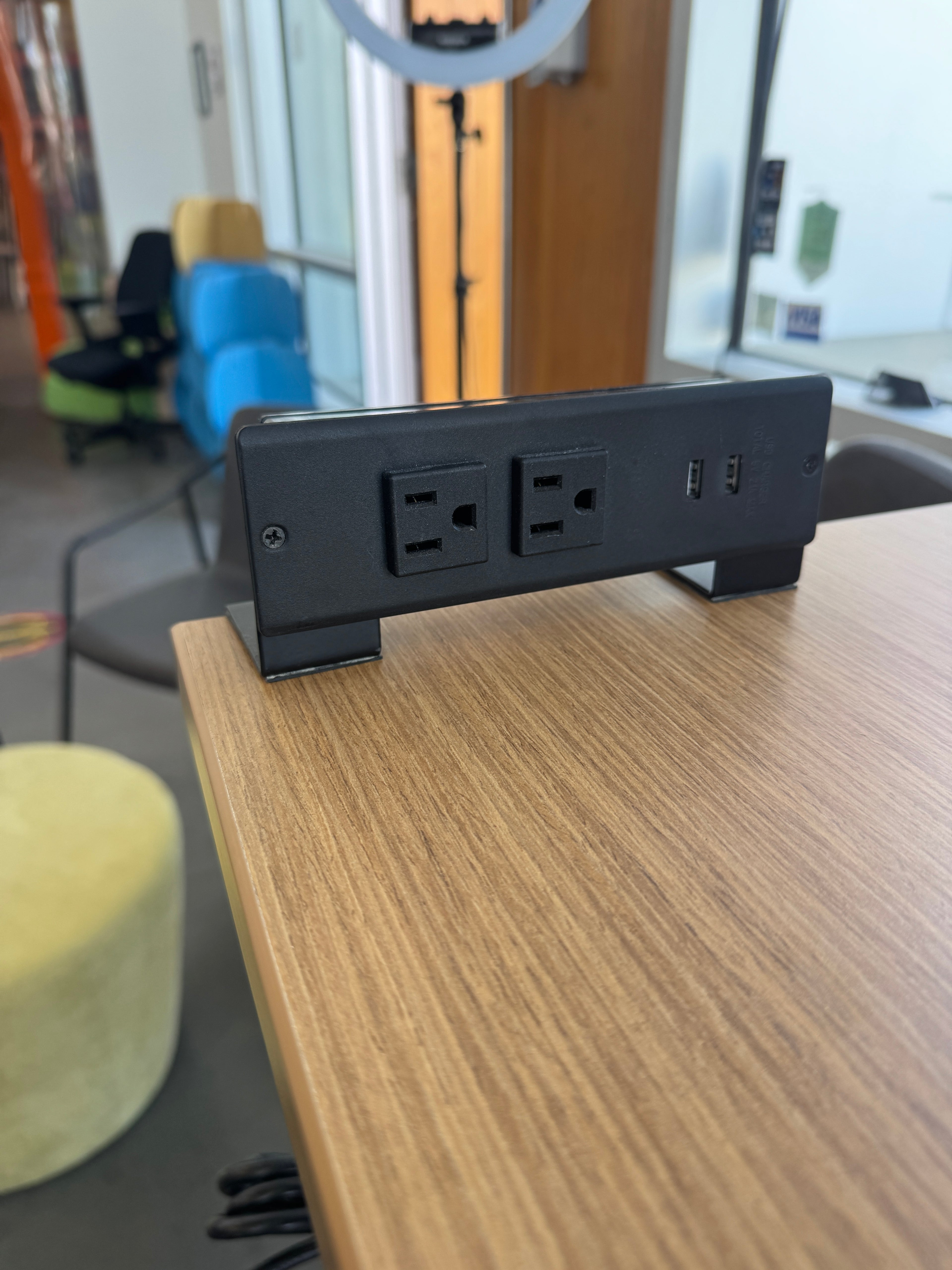 National Lighting Desk Clamp Power Module w/ USB Charging