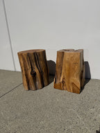 Solid Wood Accent Stool / Side Table – Natural Reclaimed Wood