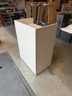 Modern Single White Reception Desk / Check-In Counter