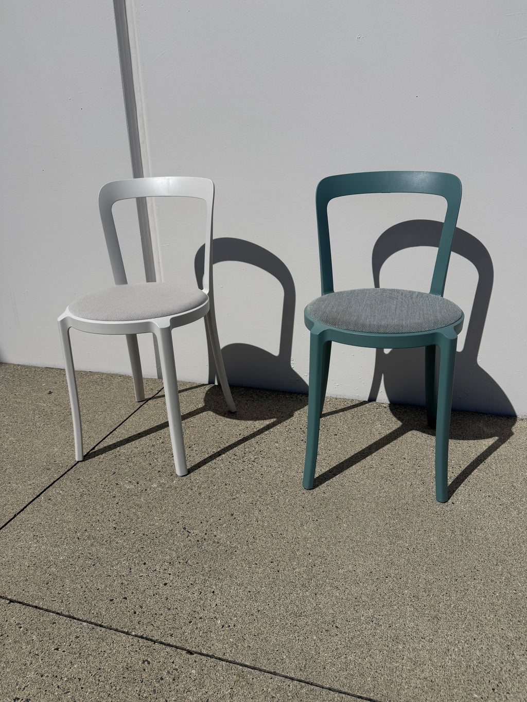 Emeco On & On Designer Stacking Chairs – Upholstered Seat