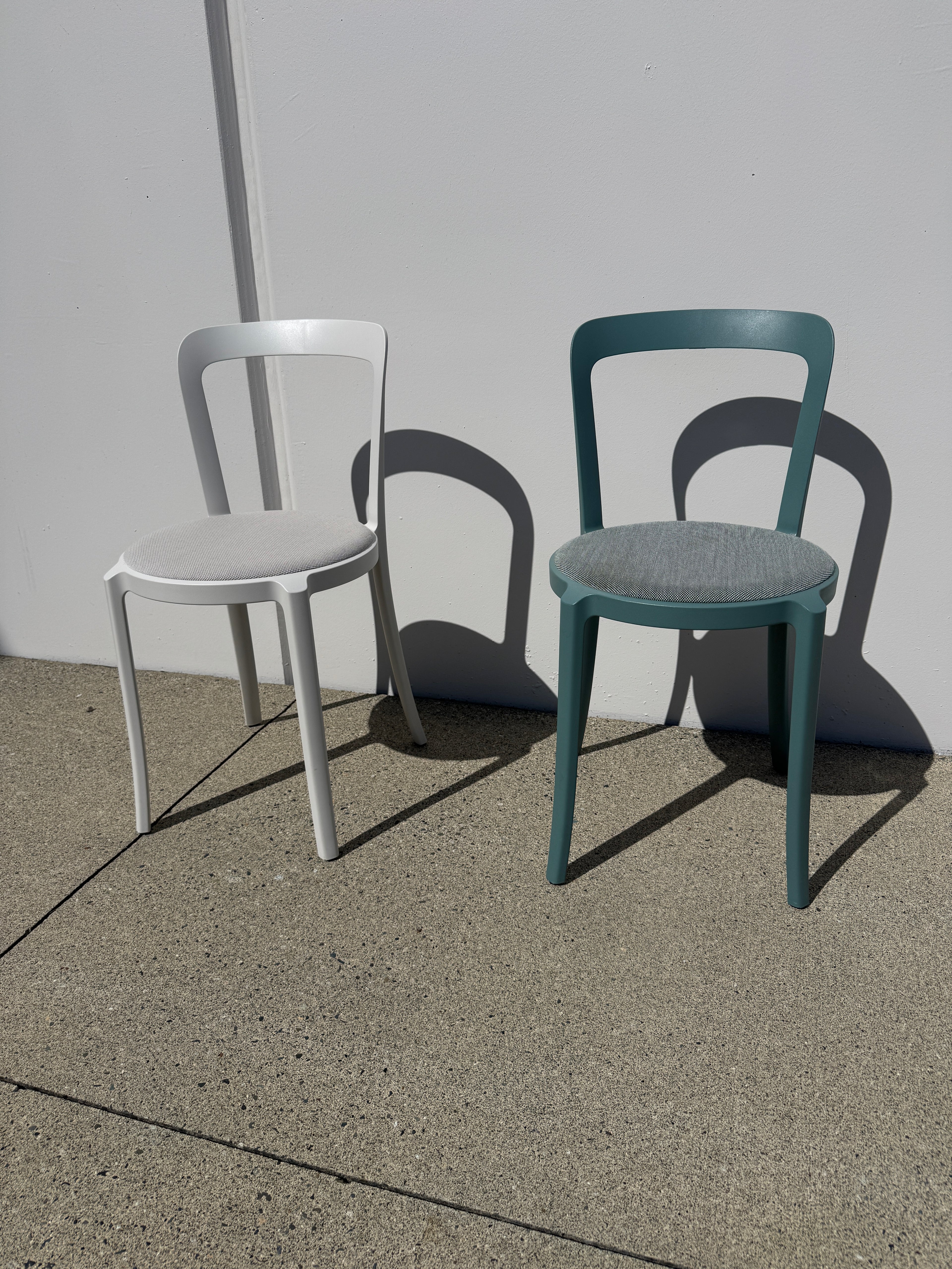 Emeco On & On Designer Stacking Chairs – Upholstered Seat