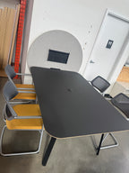 Watson Haven Collaborative Meeting Table w/ Privacy Screen & Power