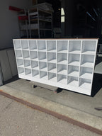 Custom Heavy-Duty Wood Cubby Storage – 77" Wide