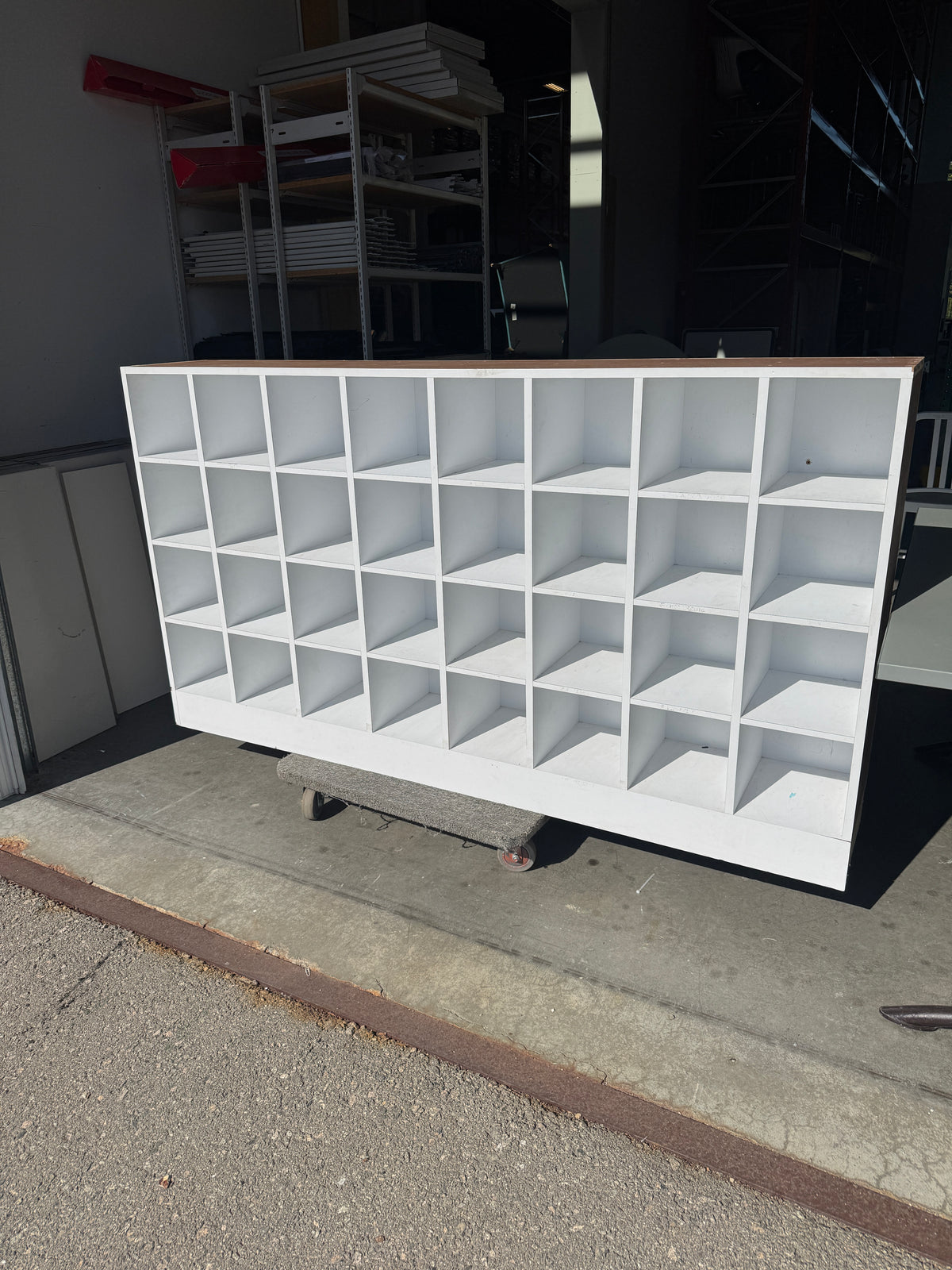Custom Heavy-Duty Wood Cubby Storage – 77" Wide