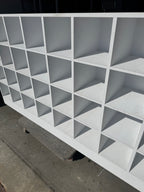 Custom Heavy-Duty Wood Cubby Storage – 77" Wide
