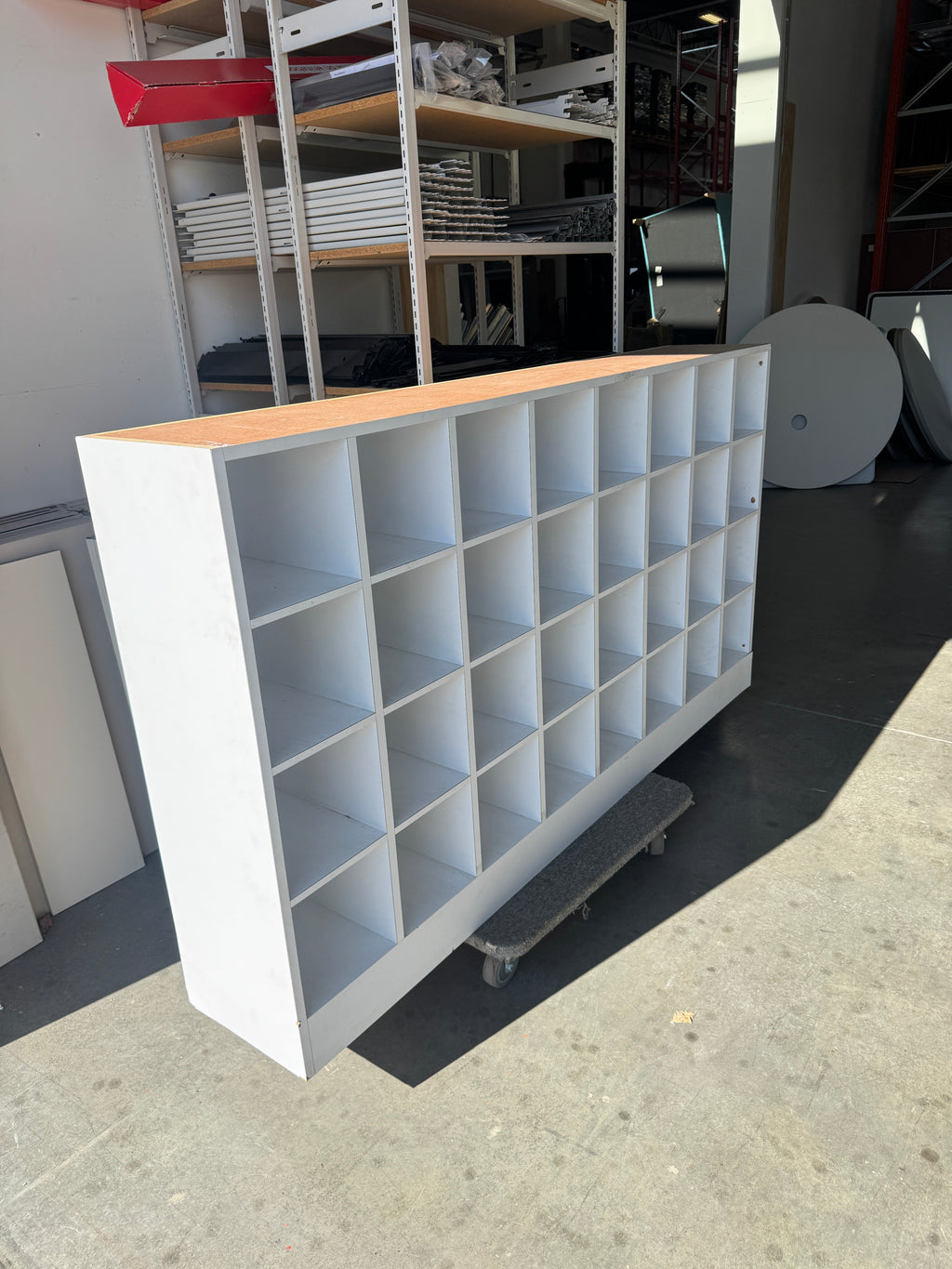 Custom Heavy-Duty Wood Cubby Storage – 77" Wide