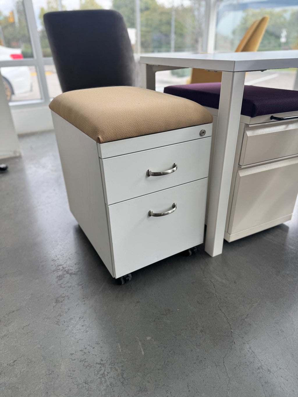 Steelcase 2-Drawer Mobile Pedestal with Cushion