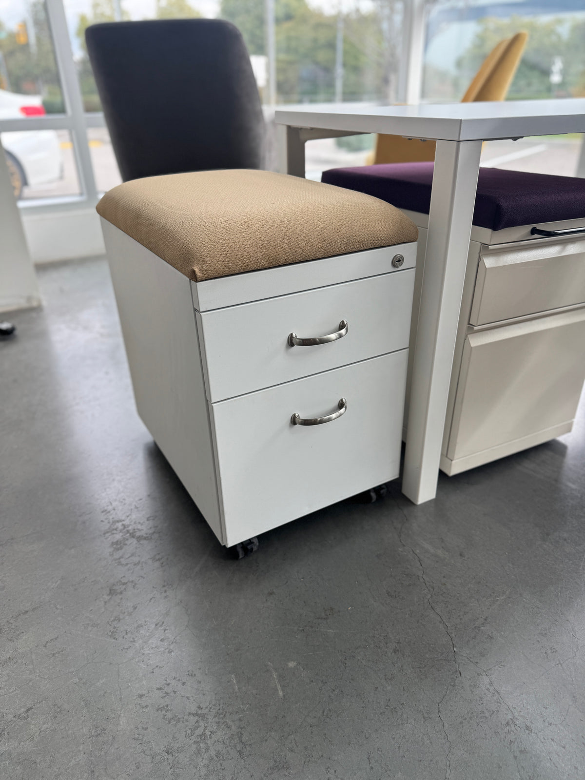 Steelcase 2-Drawer Mobile Pedestal with Cushion