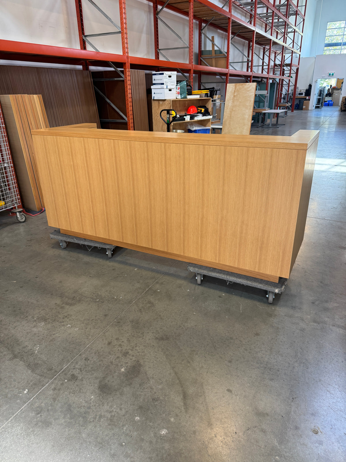 Custom 8 Foot Reception Desk with Storage