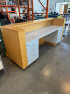 Custom 8 Foot Reception Desk with Storage