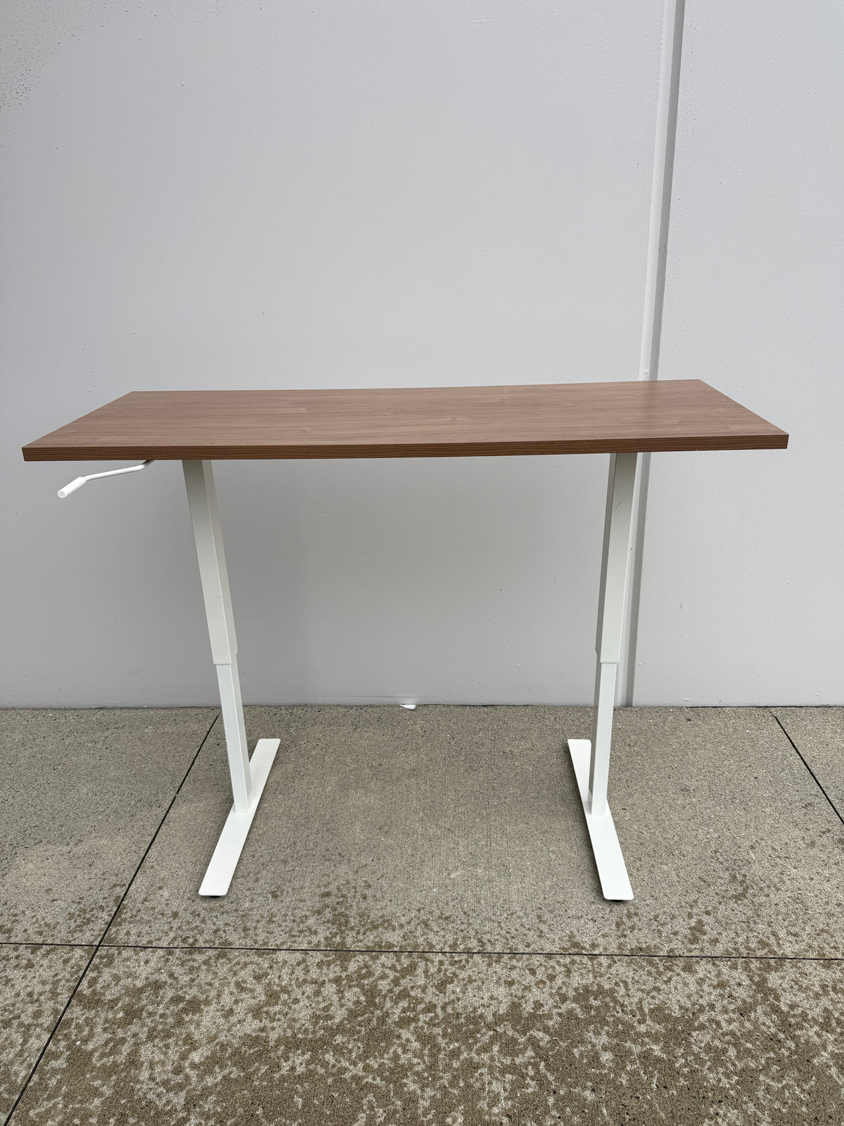 IKEA TROTTEN Manual Sit-Stand Desk with Herman Miller Top