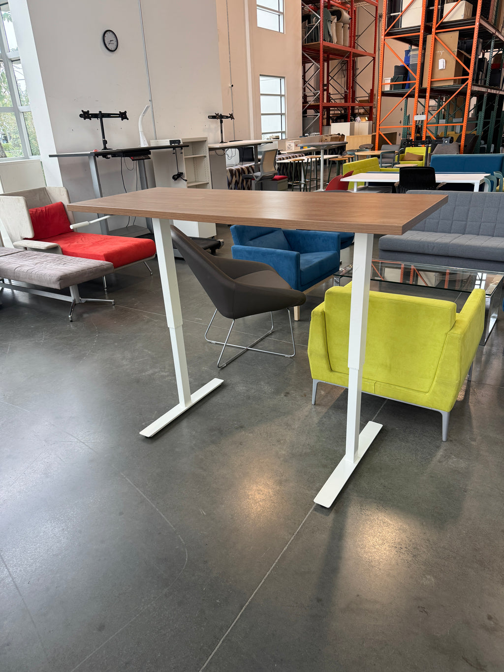 IKEA TROTTEN Manual Sit-Stand Desk with Herman Miller Top