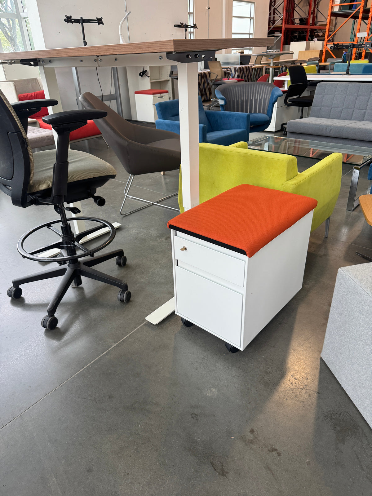 Steelcase Mobile 2-Drawer Pedestal with Cushion