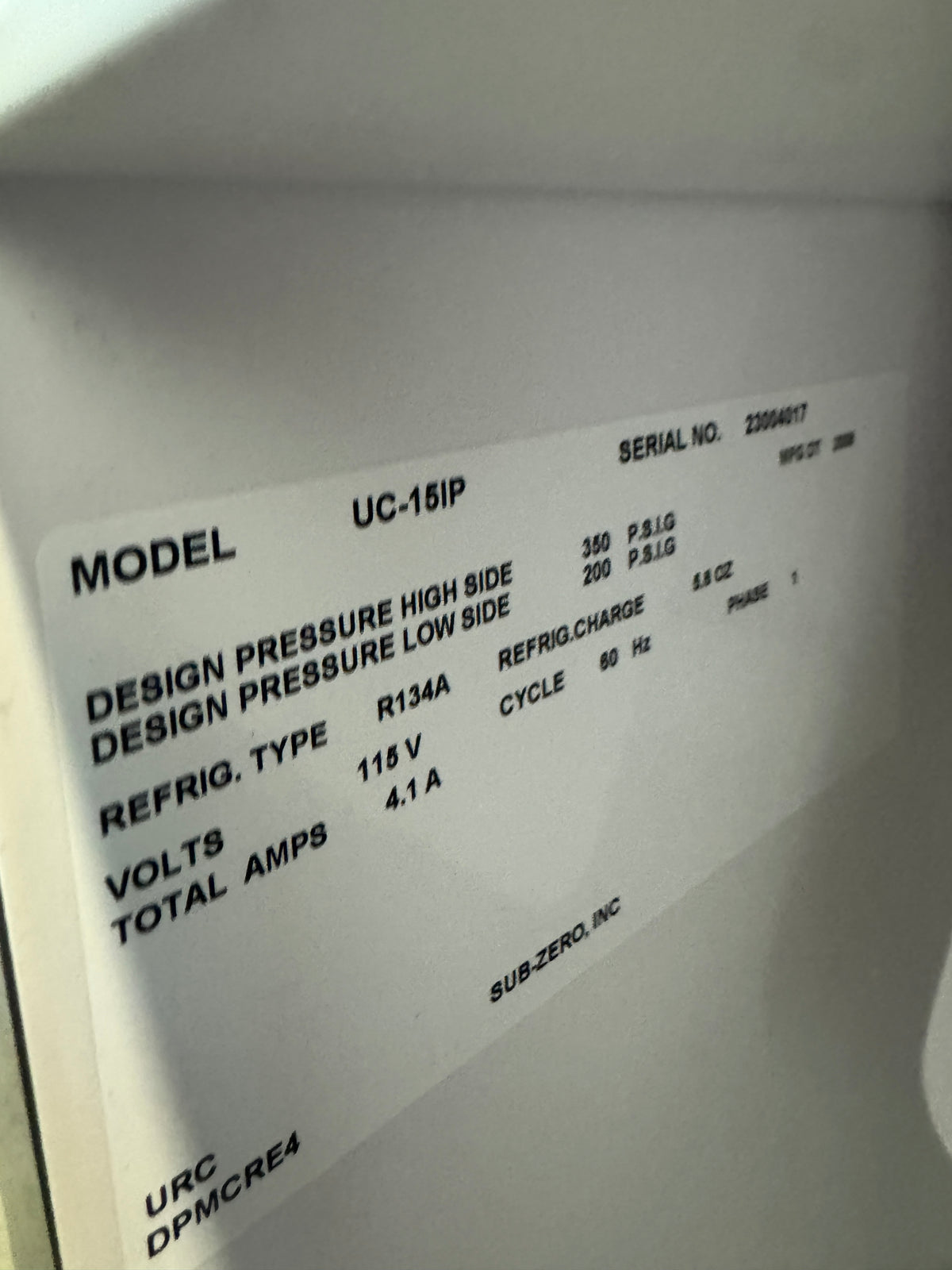 Sub-Zero UC-15IP 15" Undercounter Ice Maker with Pump