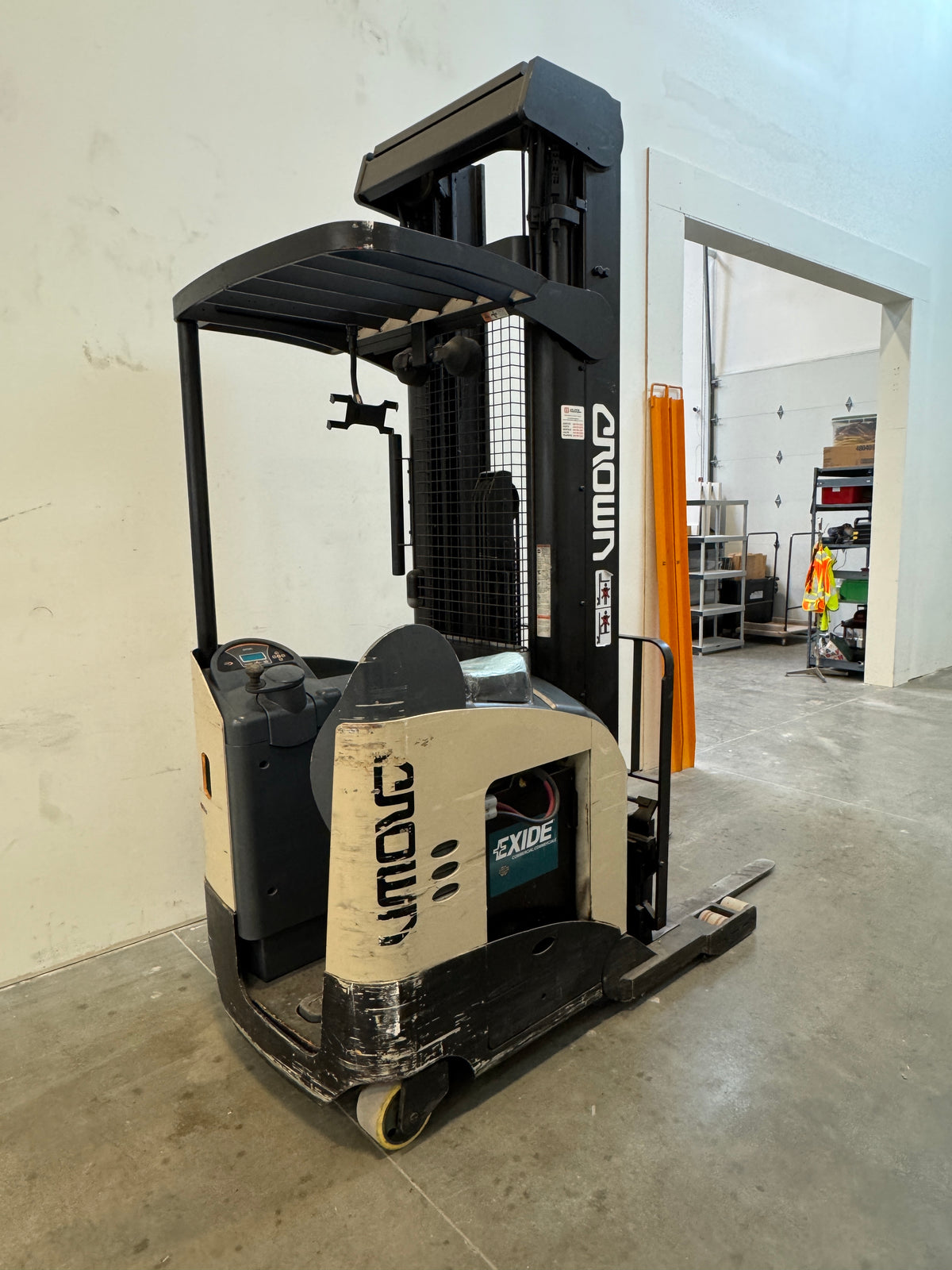 Crown RR 5700 Series Reach Forklift Truck with Charger