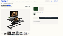 Load image into Gallery viewer, LIKE NEW Flexispot &quot;M7&quot; Standing Desk Converter

