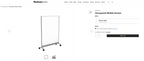 Steelcase Magnetic Double-Sided Rolling Whiteboard - 48" x 66"