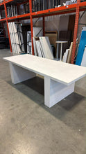 Load image into Gallery viewer, Used "CB2 KM" Resin Boardroom / Dining Table – White (100” x 38”)
