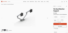 Load image into Gallery viewer, Used Herman Miller Flo Dual Monitor Arms
