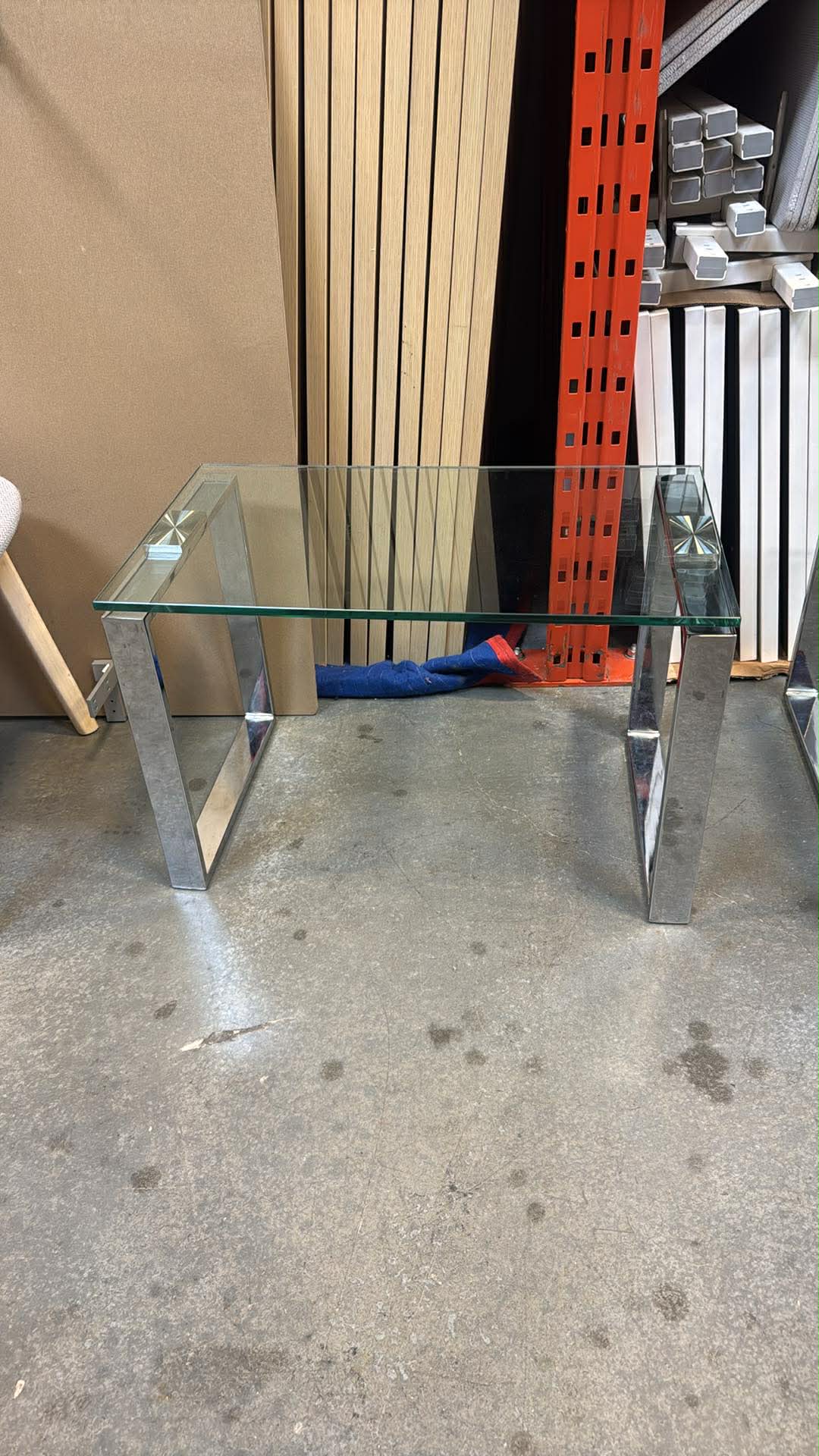 Modern Glass & Chrome Coffee Table - Various Sizes
