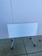 Used White Flip Top Rolling Table