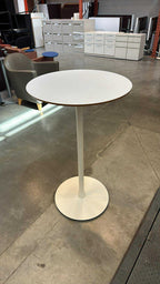 Standing/Bar Height Bistro Round Table (White Finish) - 24"