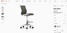 Load image into Gallery viewer, Used Herman Miller Setu Drafting Stool
