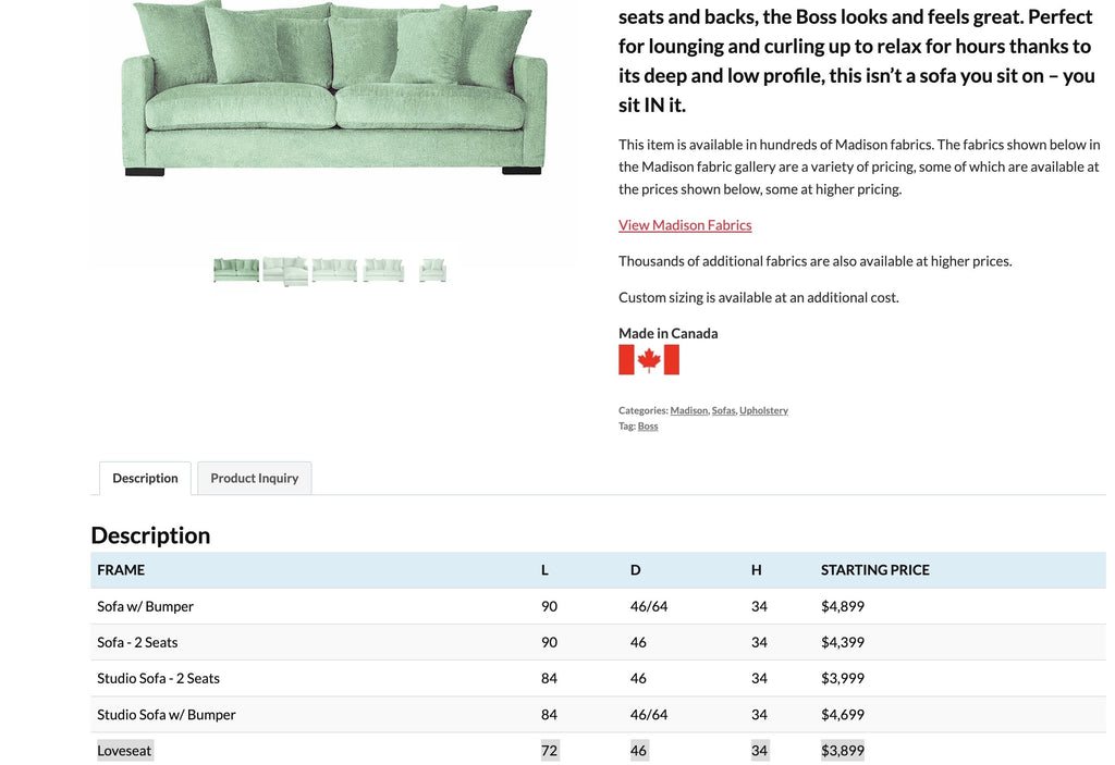 Sofa So Good Loveseat Sofa - 76" x 34"