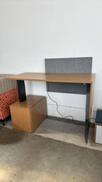 Haworth Sit-Stand Desk with Storage & Privacy Panel