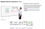 U-Line 8' x 4' Dry Erase Whiteboards
