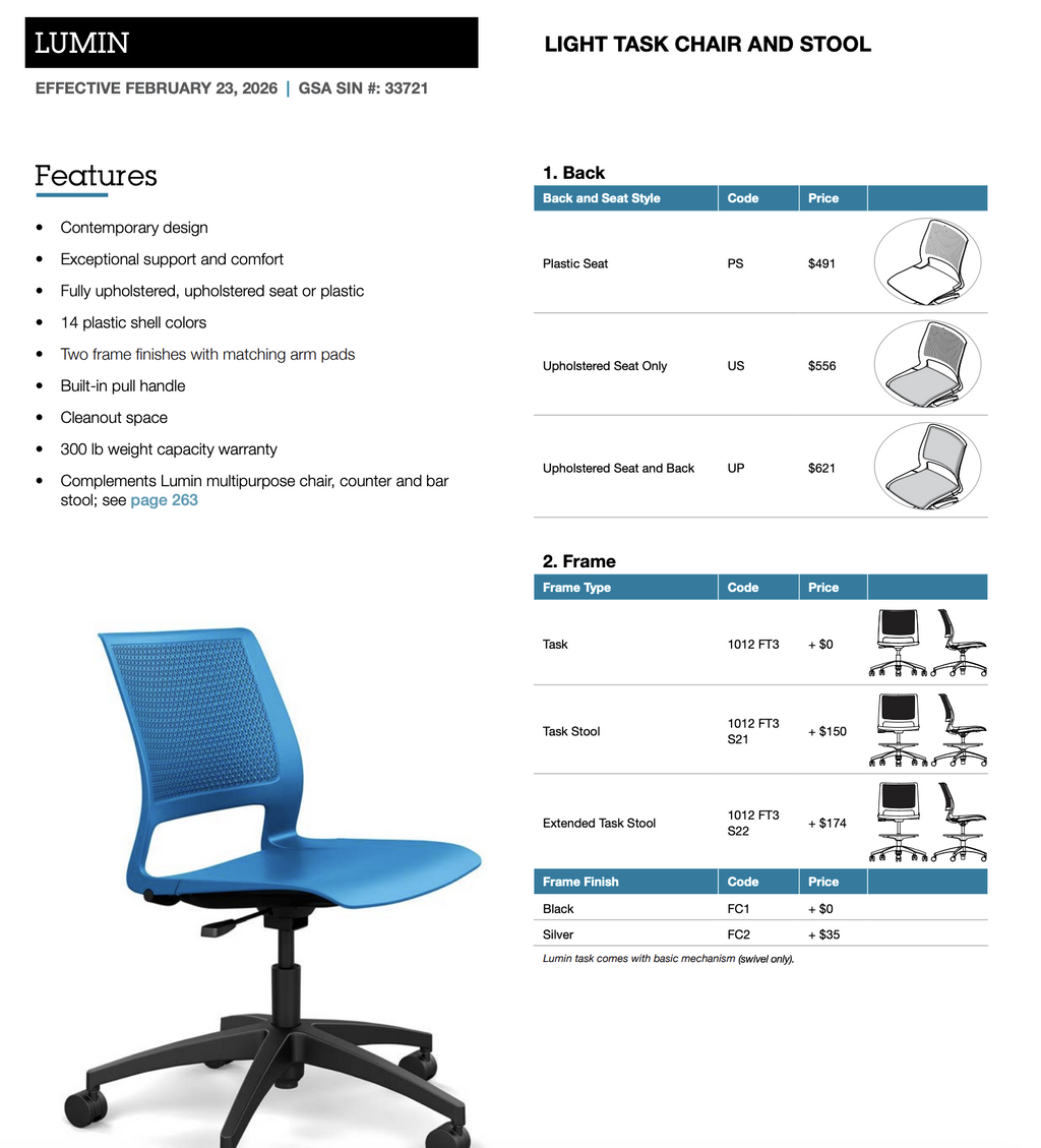 SitOnIt Seating Lumin Adjustable Task Stools